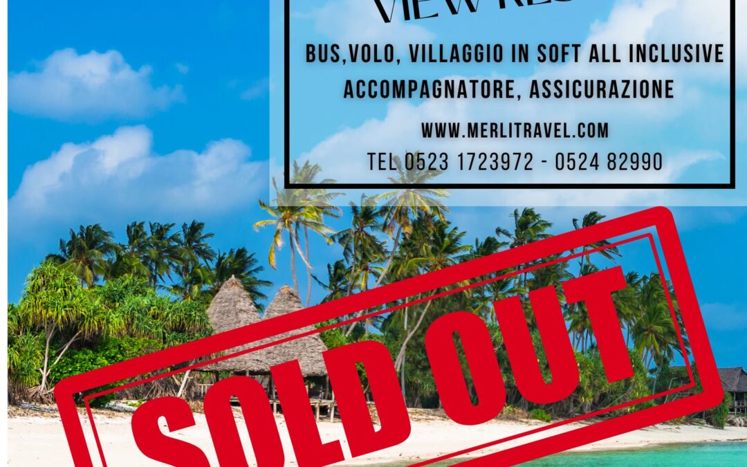 ZANZIBAR BRAVO SMART PALUMBO MNEMBA VIEW RESORT dal 10 al 18 febbraio 2026 – sold out!!